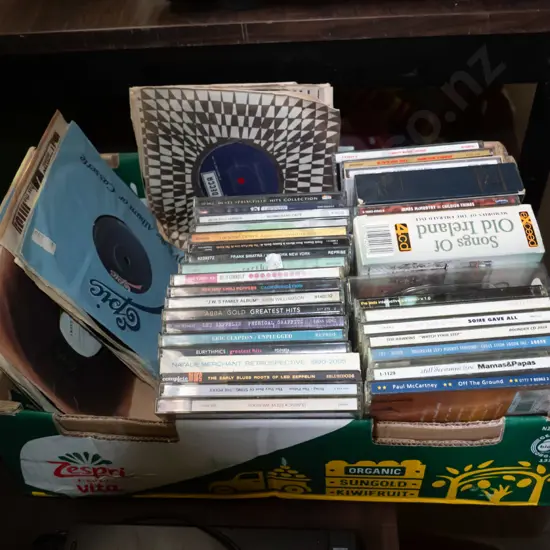 box; 45s, CDs