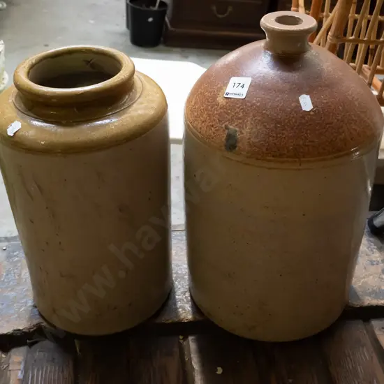 wide and narrow mouth storage crocks