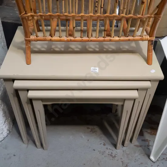 3x painted nest of tables