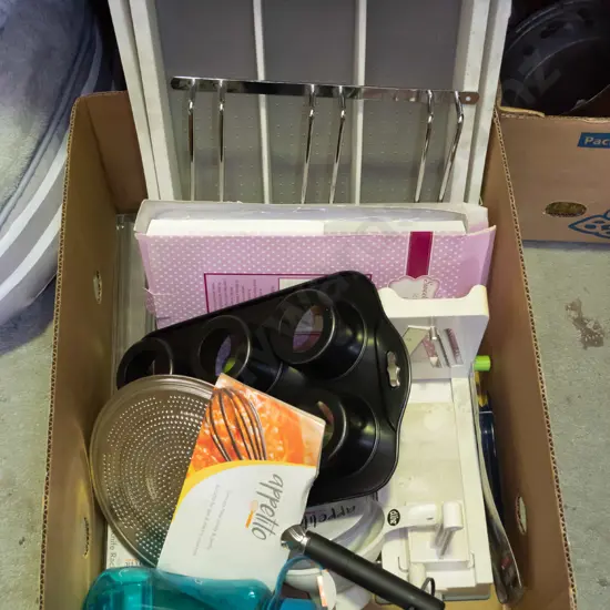 box; muffin trays, cutlery trays etc