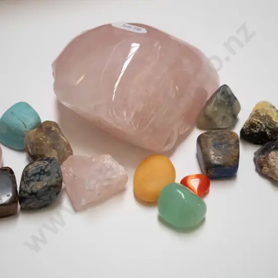 tray of polished gem stones