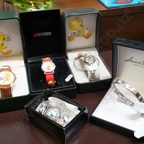 Tweetie Bird watches, key ring etc