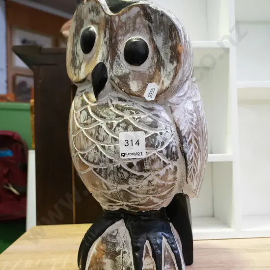 wooden owl figurine H-300