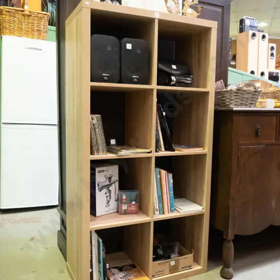 mdf faux wood veneeer bookcase H-1460 W-750 D-390