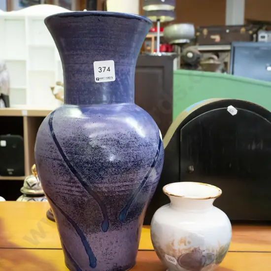 studio pottery vase, 1x Robert Gordan vase Tallest H-330