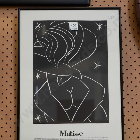 framed Matisse print