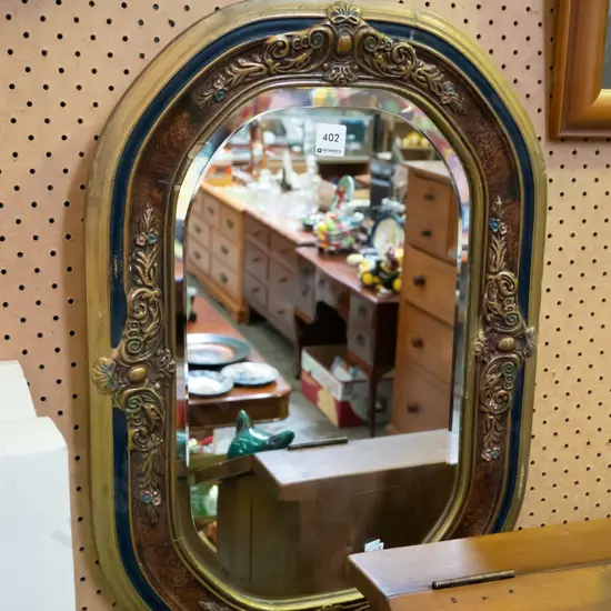 Edwardian ornate wall mirror (slight damage to frame)