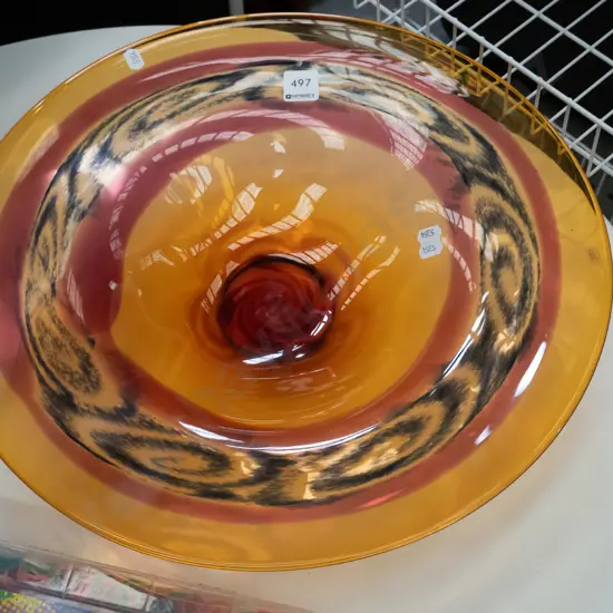 art glass fruit bowl Diam-420