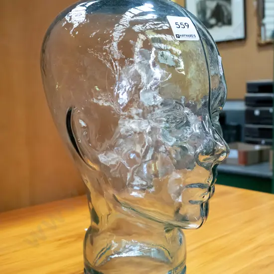 green glass display head H-300