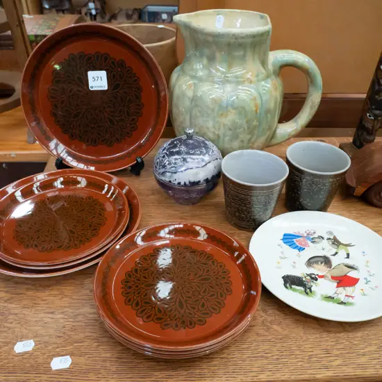 Crown Lynn Forma Plates, nursery rhyme plates etc