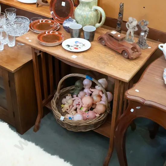 oak hall table H-760 W-750 D-450