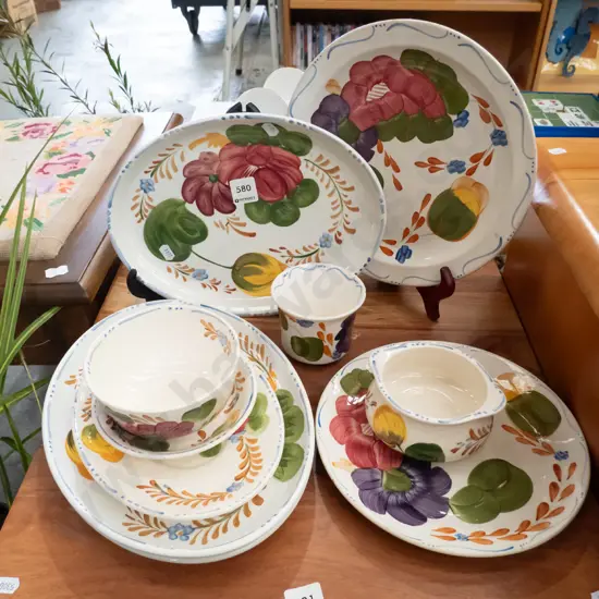 Belle Fiore  & Fleurette items, plates, cups, sugar etc (some wear)
