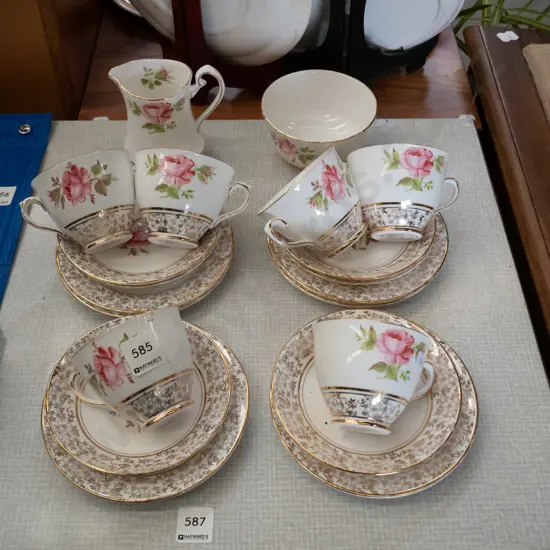 Phoenix ware cups, sauces, sugar etc