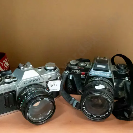 Pentax and Canon 35mm cameras etc