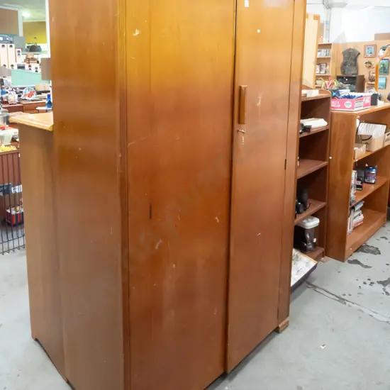 rimu 2 drawer cupboard  - scrapes H-1830 W-1065 D-475 - key in office