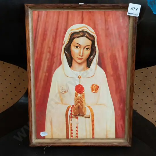 framed religious print