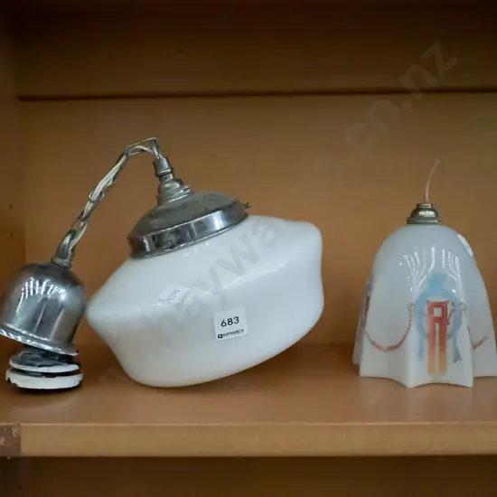 1x Edwardian and  1x deco light fittings