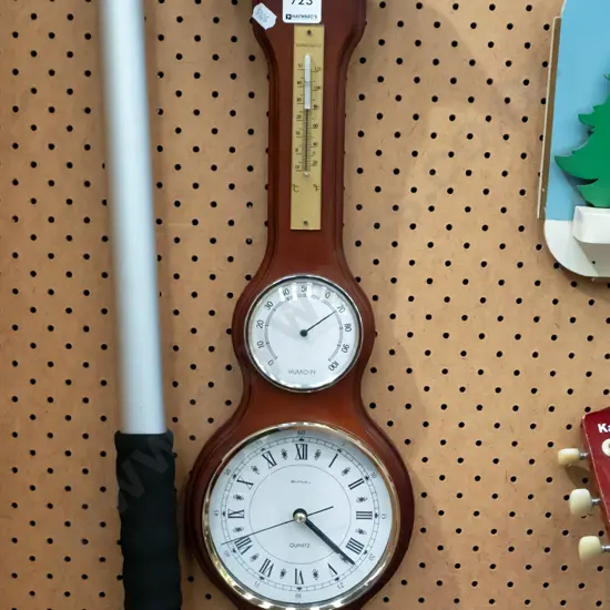 wall barometer/thermometer with clock