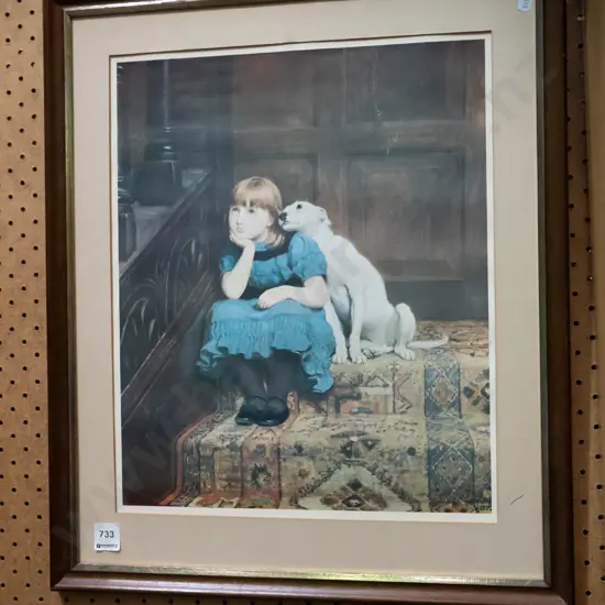 framed print - girl on stairs