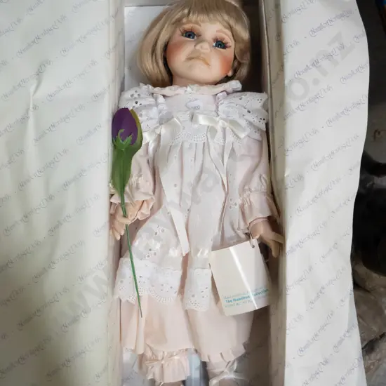 boxed porcelain  display doll 