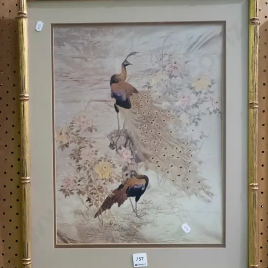 framed print - peacocks