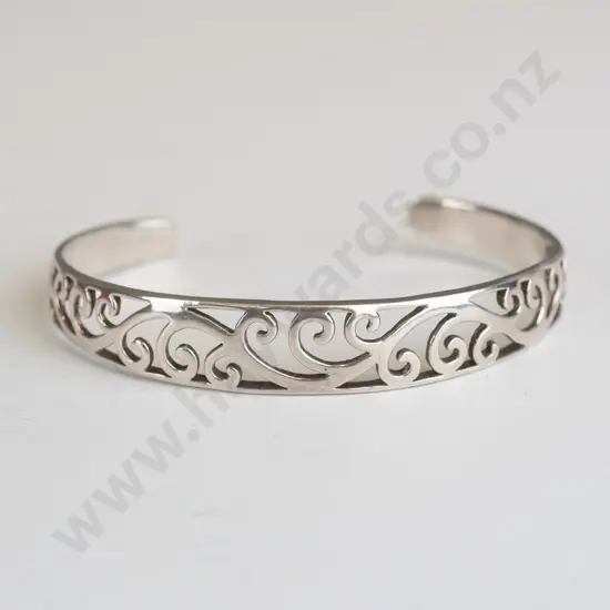 silver cuff bange stamped 925