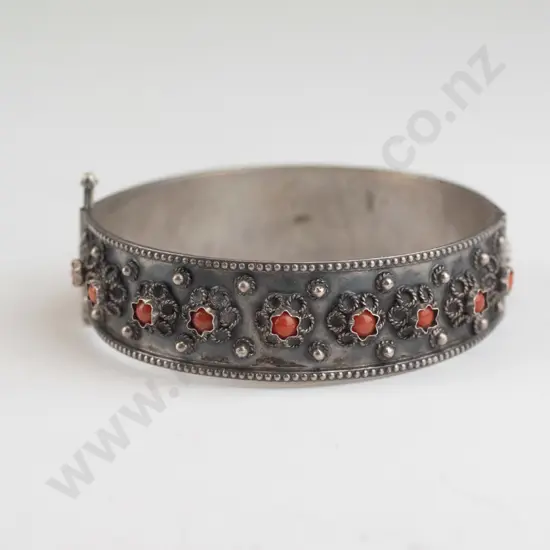 silver bangle stamped 800
