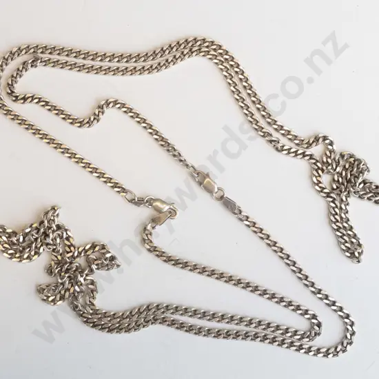 long silver link chain stamped 925