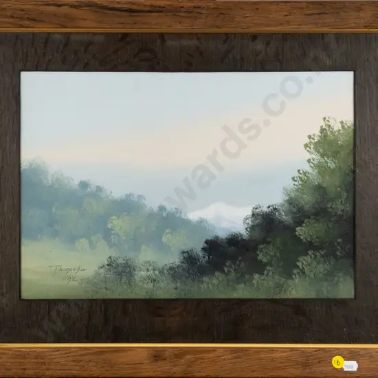 URL - framed oil "Mount Ruapehu" H - 260 W - 380