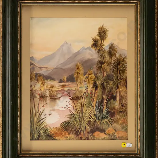 illigible signature 1928 framed watercolour landscape H-360 W-280