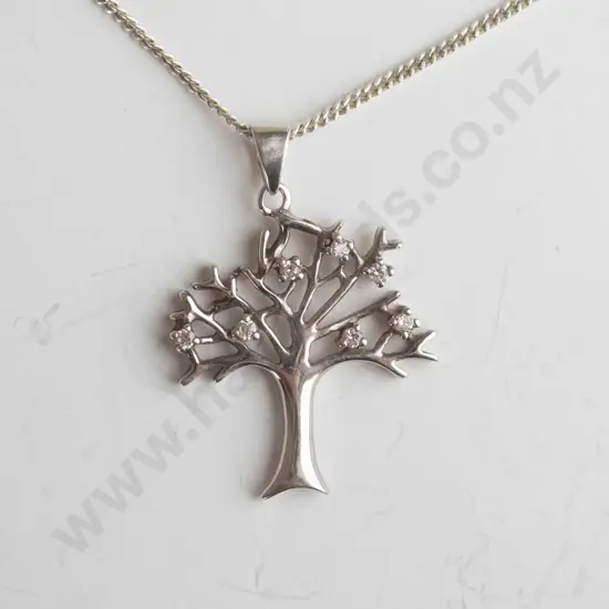 silver tree necklace all stamped 925