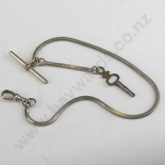 silver fob chain with key no mark