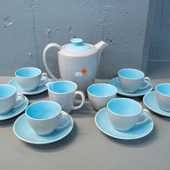 mid-century Poole 15-piece coffee set