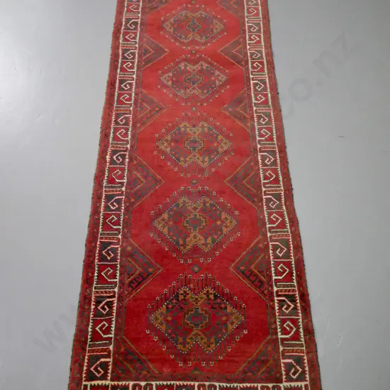 hand-knotted Persian style wool floor runner L-2300 W-720