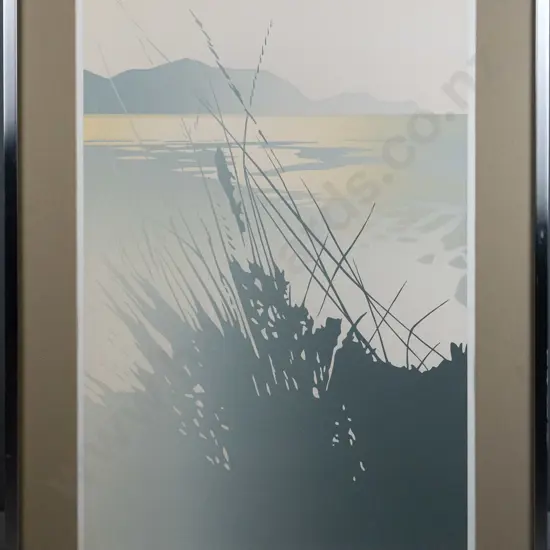 Malcom Warr 81 - framed Ltd edition print 65/99 "Summer Estuary" H - 740 W - 490