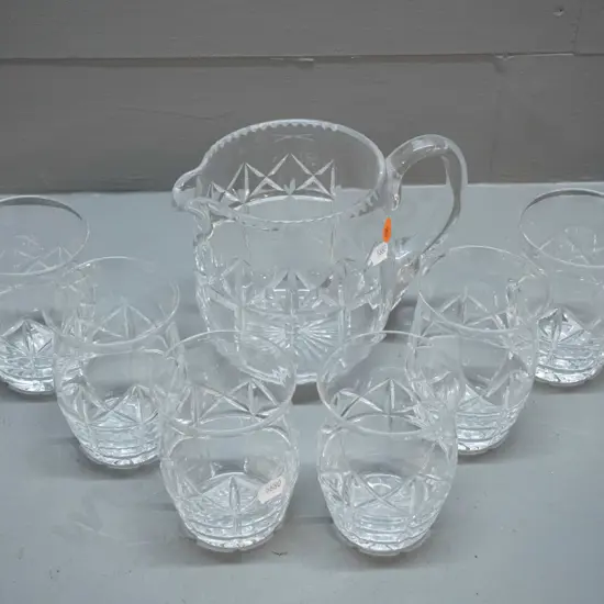 crystal 7-piece water set - jug is H-140
