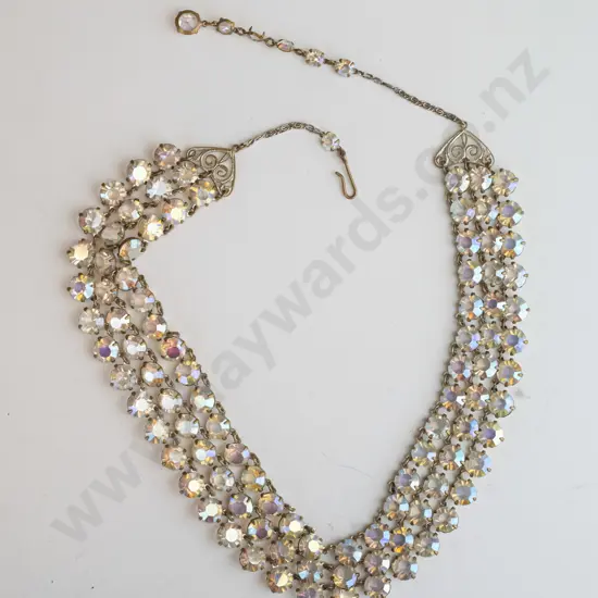 3 strand crystal necklace