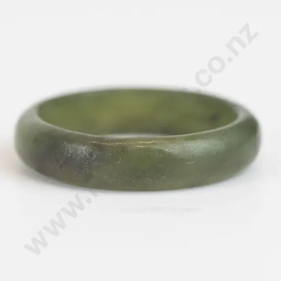 greenstone ring 5mm wide 1/2 round