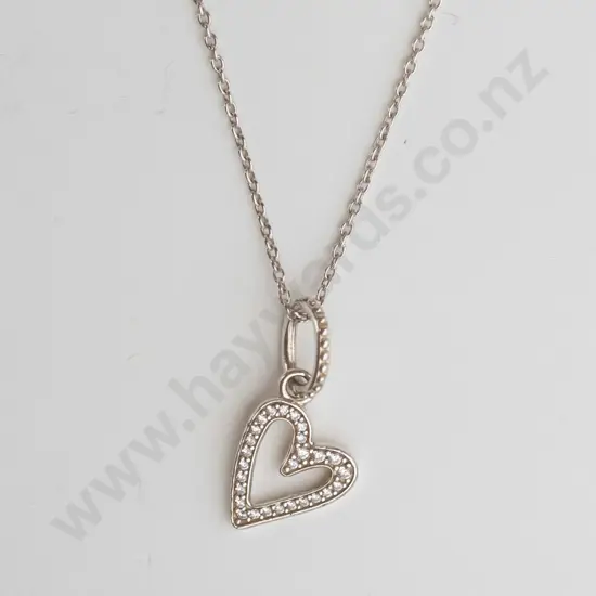 sillver heart necklace chain stamped 925