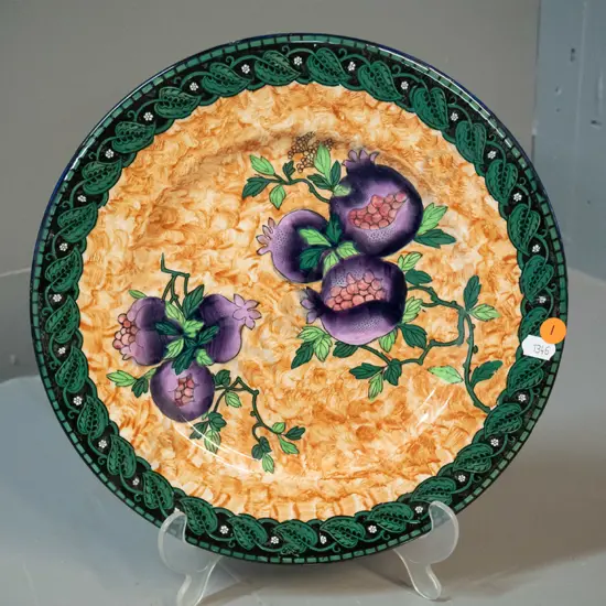 large Maling lustre pomegranate cabinet plate D-280