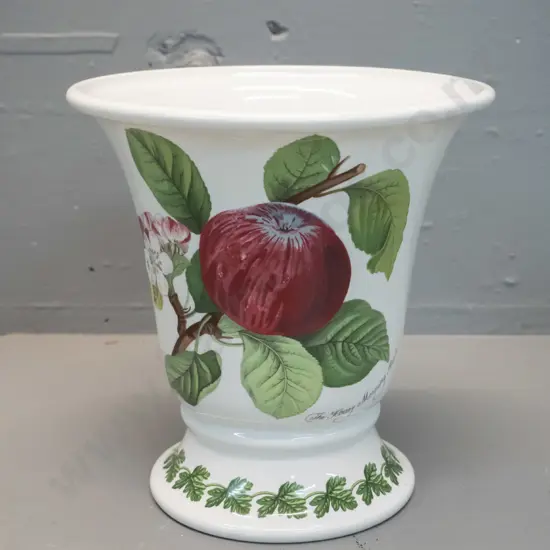 Portmeirion Pomona pattern large vase H-210 D-205 at rim