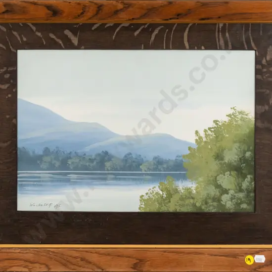 URL - framed oil "Waikato R" H - 260 W - 380