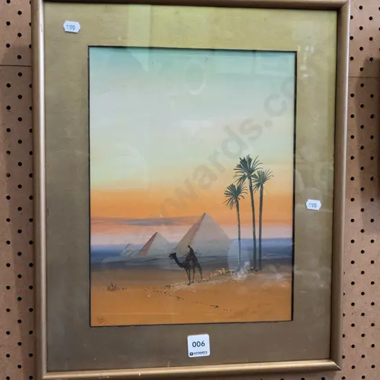 framed acrylic - middle eastern scene