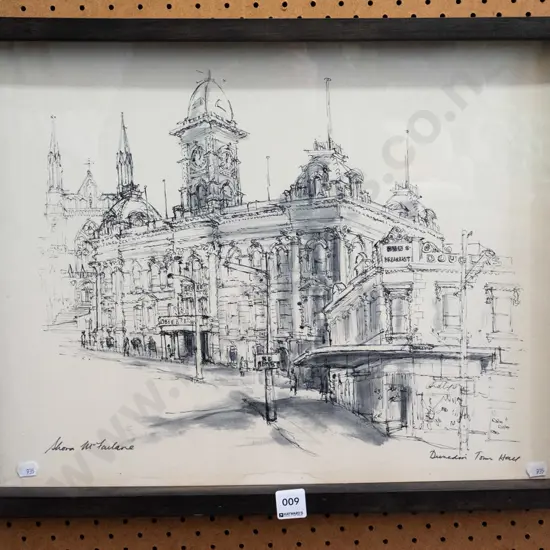 Shona McFarlane print - Dunedin town hall