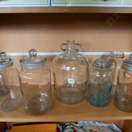 shelf of bottles and jars