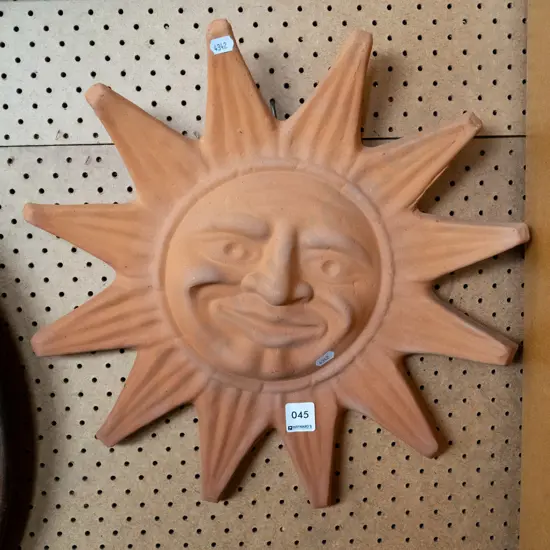 wall hanging terracotta sun