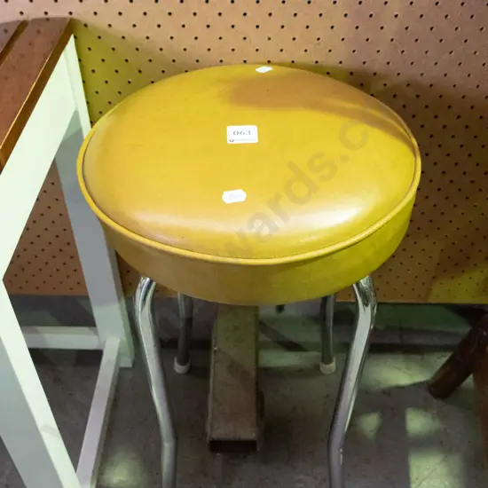 vinyl upholstered stool