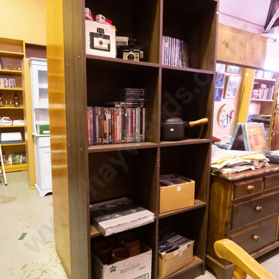 MDF faux wood veneer bookcase H-1730 W-830 D-290