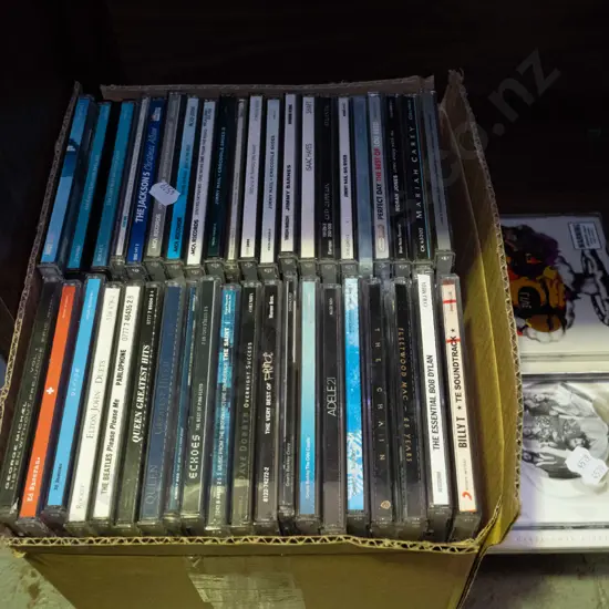 box of CDs