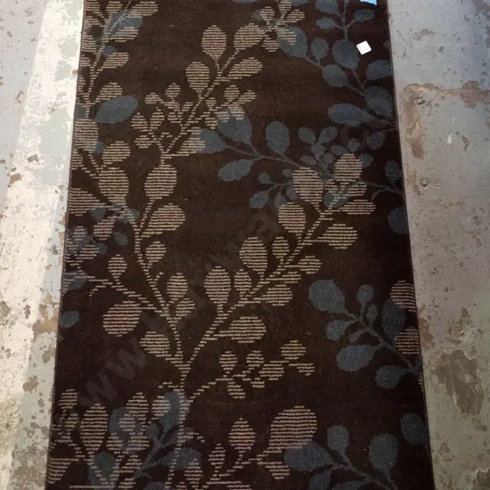 edged floral floor rug L-1210 W-700